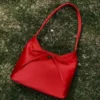 Silk Satin Handbag with Butterfly Bow Korean Style