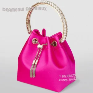 Crystal Bracelet Clutch Pink Bling Party Mini Bag